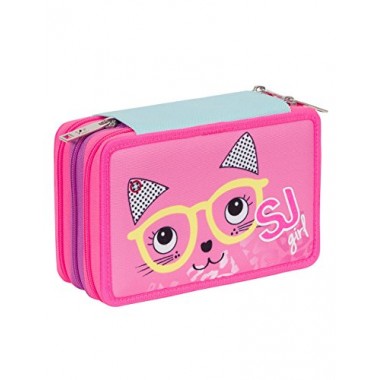 Astuccio 3 Zip Seven Animali Da Sj Girl Astuccio 3 Zip Seven Animali Da Sj Girl