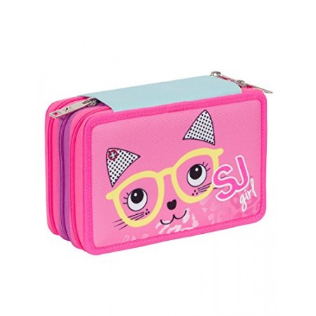 Astuccio 3 Zip Seven Animali Da Sj Girl Astuccio 3 Zip Seven Animali Da Sj Girl