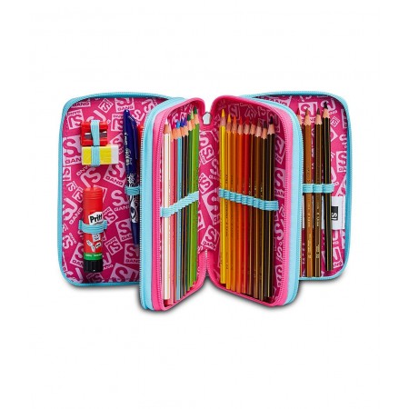 Astuccio 3 Zip Seven Animali Da Sj Girl Astuccio 3 Zip Seven Animali Da Sj Girl