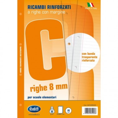 Ricambi rinforzati - A4 - 80 g - Rigo C