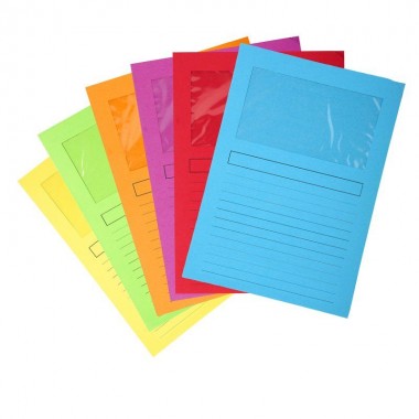 Cartelline con finestra - Azzurro Cartelline con finestra - Azzurro