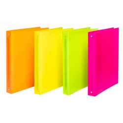 Cartelle a 4 anelli Happy color fluo