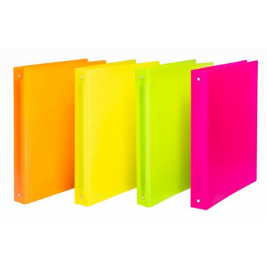 Cartelle a 4 anelli Happy color fluo