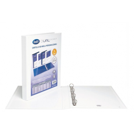 Cartelle a 4 anelli Dual pocket anello tondo 25mm