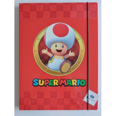 Cartellina con elastico Super Mario