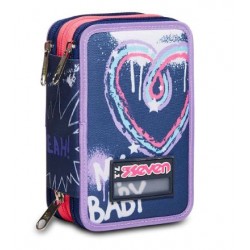 Astuccio 3 zip Seven ROCK ON GIRL