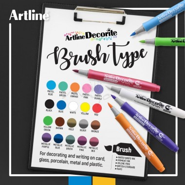 Artline Decorite Marker Brush METAL