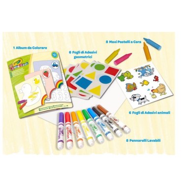Crayola Mini Kids- Il mio Primo Set Colori & Adesivi