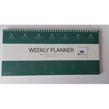 Planner settimanale da tavolo spiralato 2026 TimeWork