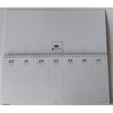 Planner settimanale da tavolo spiralato 2026 TimeWork