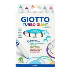 Turbo Giant Pastel - 6 pezzi Giotto