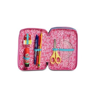 Astuccio 3 zip SJ GANG HEART GIRL