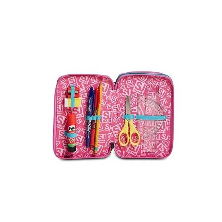 Astuccio 3 zip SJ GANG HEART GIRL