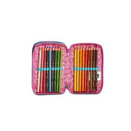 Astuccio 3 zip SJ GANG HEART GIRL