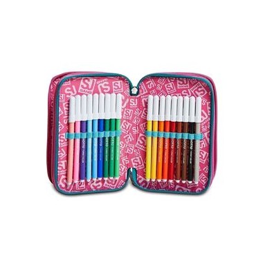 Astuccio 3 zip SJ GANG HEART GIRL