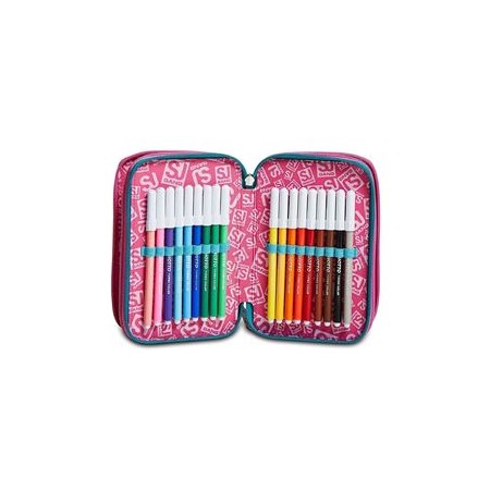 Astuccio 3 zip SJ GANG HEART GIRL