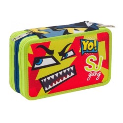 Astuccio A 3 Zip Boy Facce da Sj Boy Sj Gang Seven