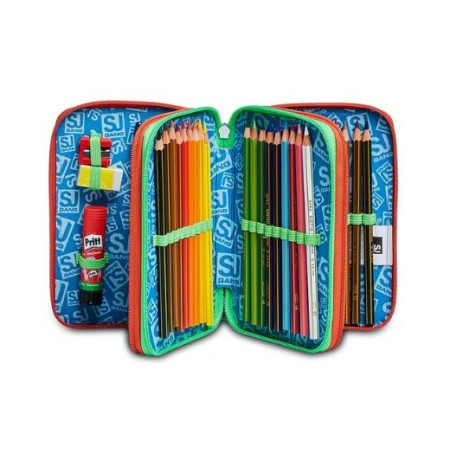 Astuccio 3 zip COLOR ANIMALI SJ BOY