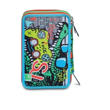 Astuccio 3 zip COLOR ANIMALI SJ BOY