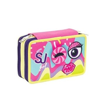 Astuccio 3 zip FACCE DA SJ GIRL