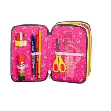 Astuccio 3 zip FACCE DA SJ GIRL
