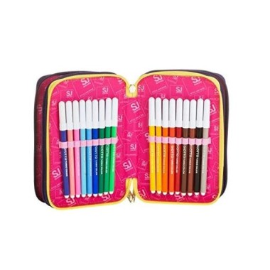 Astuccio 3 zip FACCE DA SJ GIRL