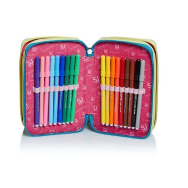 Astuccio 3 zip SJ PINKY COLLEGE