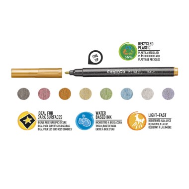 Pennarelli Metallic Punta Fine - 8 Pz