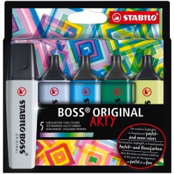 Evidenziatore STABILO BOSS Original - ARTY - Astuccio da 5 pz