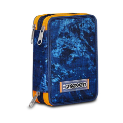 Astuccio 3 zip Deeply Indigo