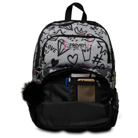 Zaino Seven Advanced Pockets Zipper Glamy Zaino Seven Advanced Pockets Zipper Glamy