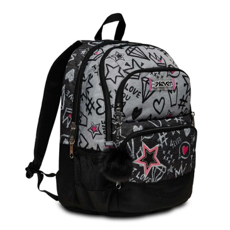 Zaino Seven Advanced Pockets Zipper Glamy Zaino Seven Advanced Pockets Zipper Glamy