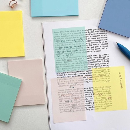 Notes Adesivo Trasparente Colorati 75x75mm