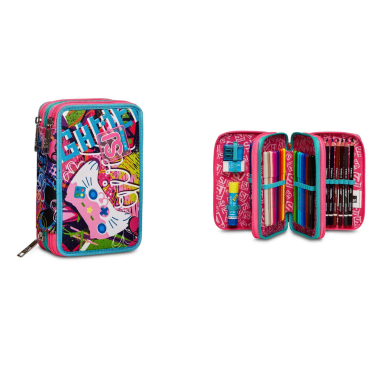 Astuccio 3 zip Sj Gleamled Girl