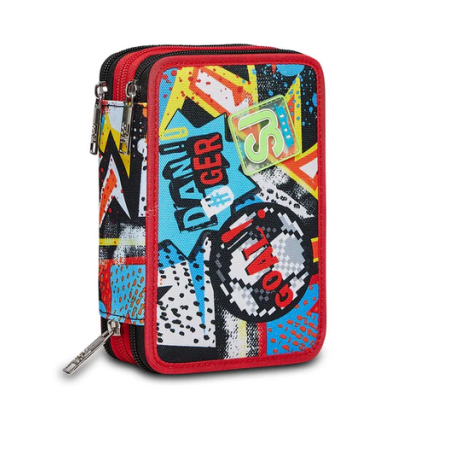 Astuccio 3 zip Seven Sj Firegoal boy Astuccio 3 zip Seven Sj Firegoal boy