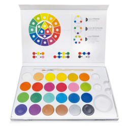 Cofanetto Acquerelli Tinta Unita conf. 24pz