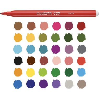 Carioca 36 pennarelli joy colori assortiti superwashable