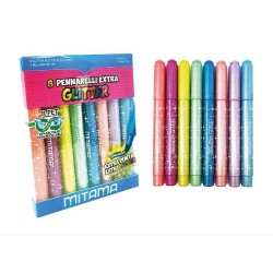 Pennarelli maxi glitter 8 colori mitama