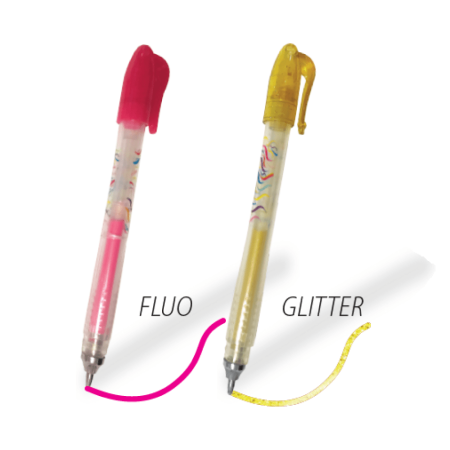 Mini Penna Gel Mitama Glitter e Neon