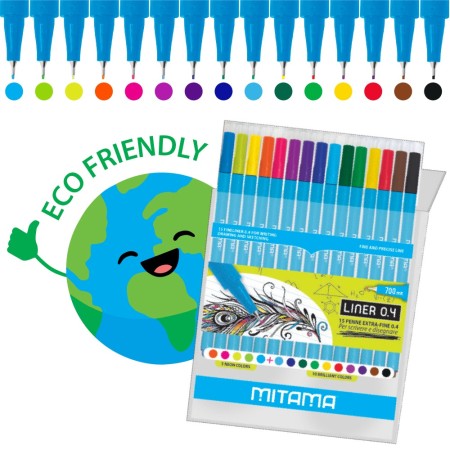 Penna Liner 0.4 Mitama - Colori assortiti 15 PZ