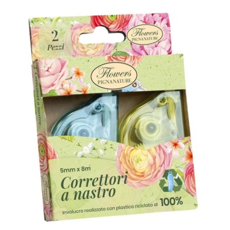 Blister 2 correttori a nastro Pigna Nature Flowers