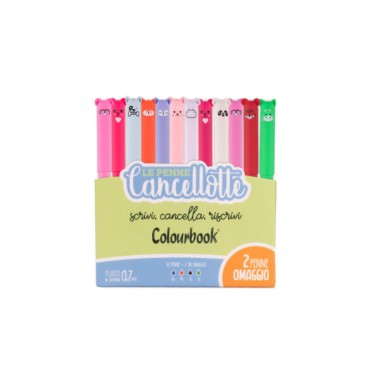 Set di penne Cancellotte. 10+2 penne con fantasie animaletto