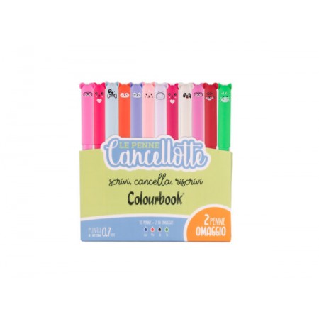 Set di penne Cancellotte. 10+2 penne con fantasie animaletto