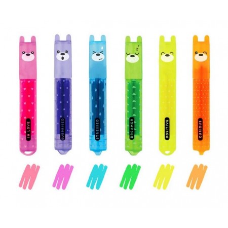 Set di 6 Mini Evidenziatori - Teddy's Mood - Legami