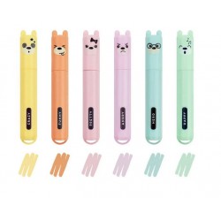 Set di 6 Mini Evidenziatori Pastello