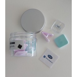 Barattolo clips in plastica colorate Cartomania