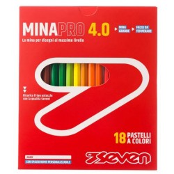 Confezione da 18 Pastelli Seven Mina Pro 4.0 mm