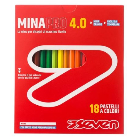 Confezione da 18 Pastelli Seven Mina Pro 4.0 mm