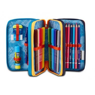 Astuccio 3 zip Seven Retrocolor Boy