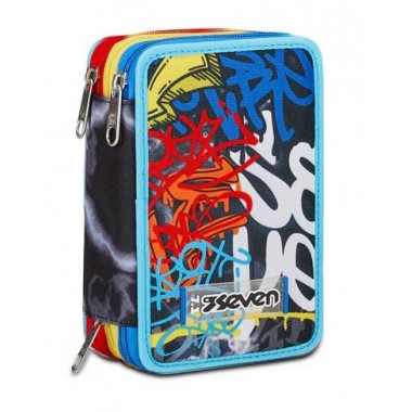 Astuccio 3 zip Seven Mark On Boy